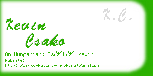 kevin csako business card